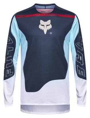 Maillot Manches Longues Fox Flexair Elevated Bleu/Blanc Homme