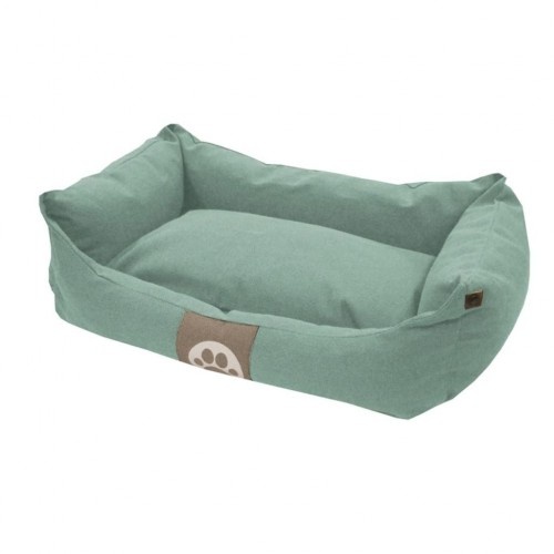 Cama de almofada verde para cachorro