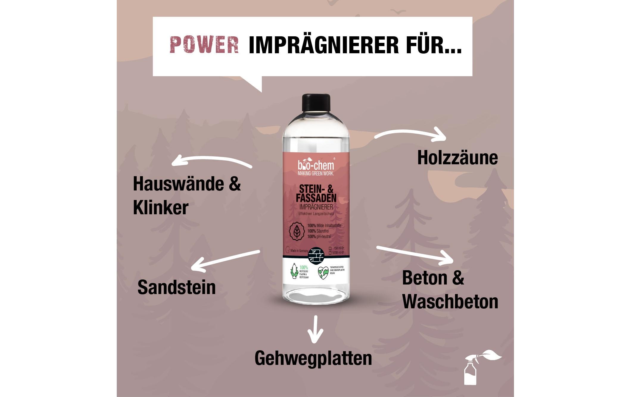 Stein & Fassadenimprägnierer 750 mlZuverlässiger Impregnierer zur Vermeidung von Umweltablagerungen auf Fassaden und Steinböden