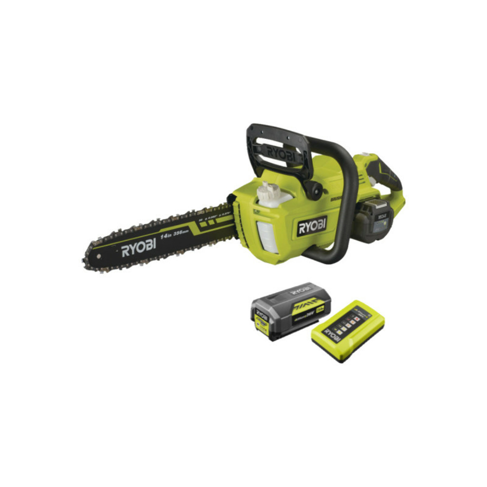 Tronçonneuse ryobi 36v lithiumplus brushless - 1 batterie 5.0ah - 1 chargeur ry36csx35a-150