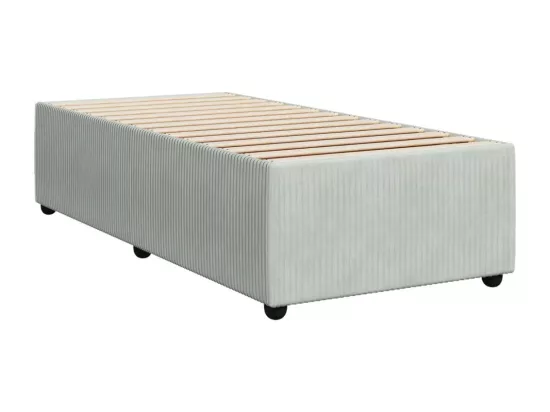 Sommier à lattes de lit et matelas Gris clair 90x190 cm Velours