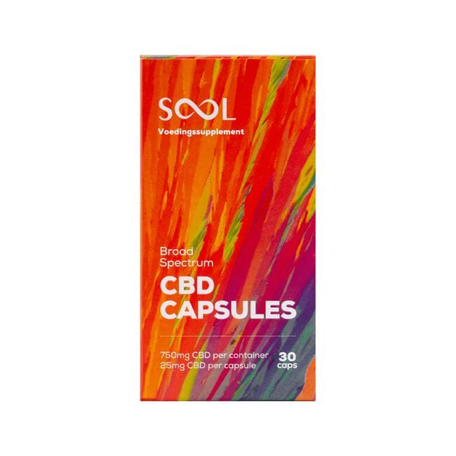 SOOL Broad Spectrum CBD Capsules 750mg CBD Capsules 30 stuks