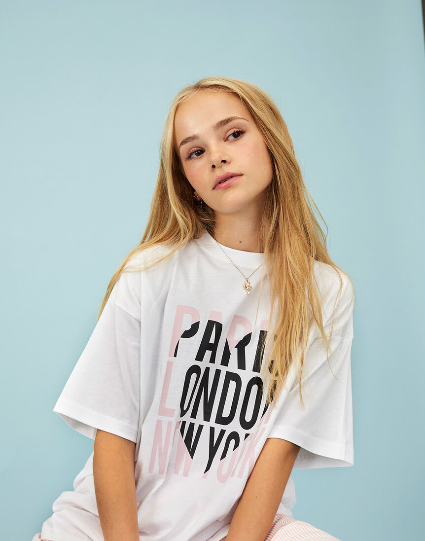 HOUND witte hound t-shirt oversized tee ss