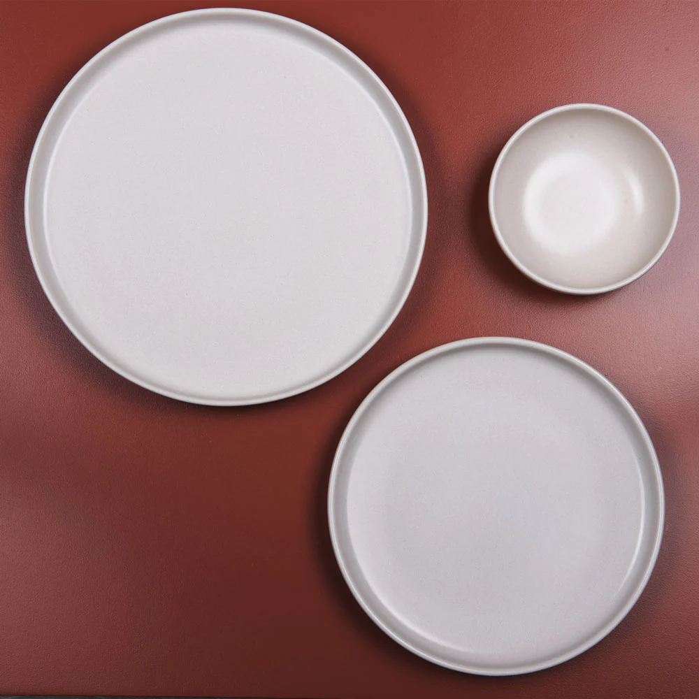 Assiette à dessert Uno crème 22 cm (lot de 6) Table passion