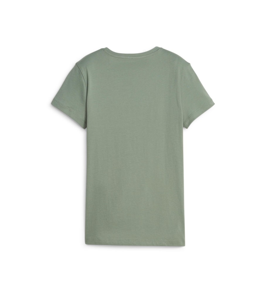 Camiseta Puma Essential+ com bordado verde