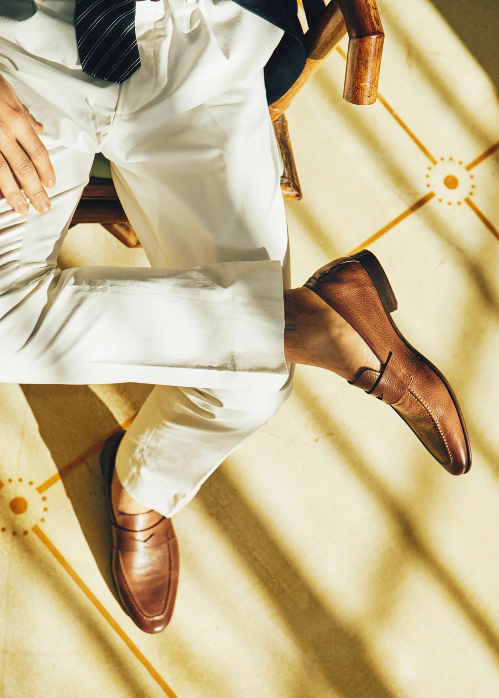 MOCASSIN VITALE CUIR COGNAC