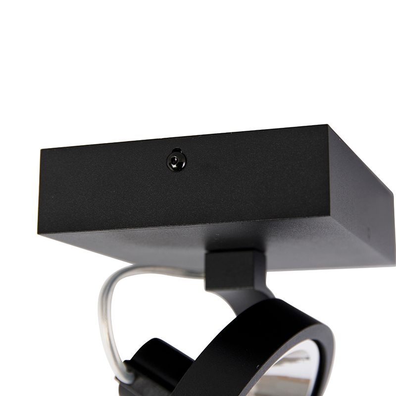 Design plafondspot zwart draai- en kantelbaar - Go