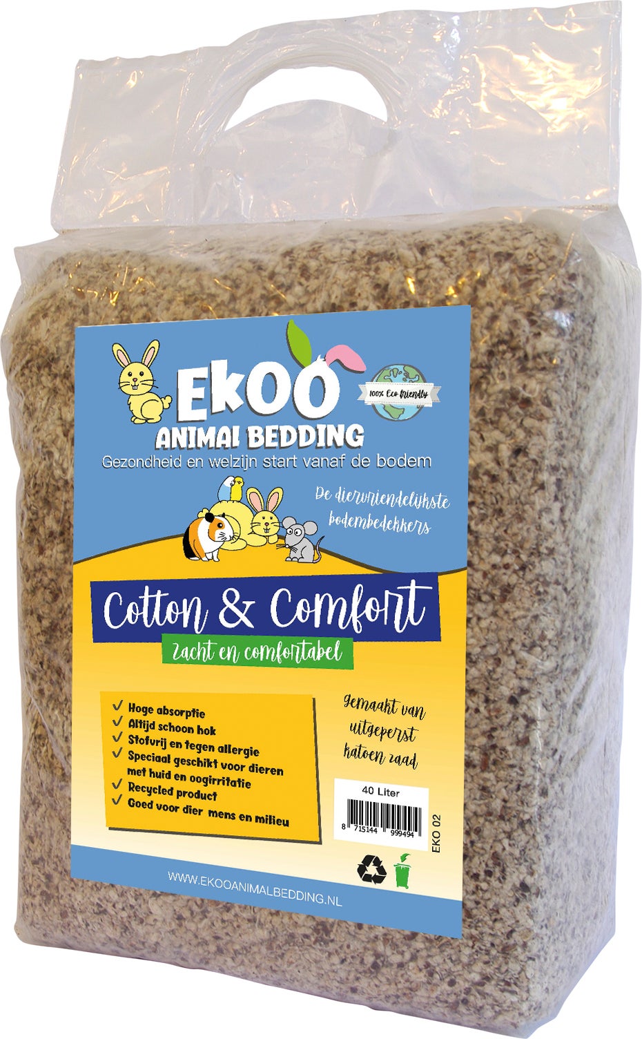 Ekoo bodembedekker Cotton & Comfort 40 L