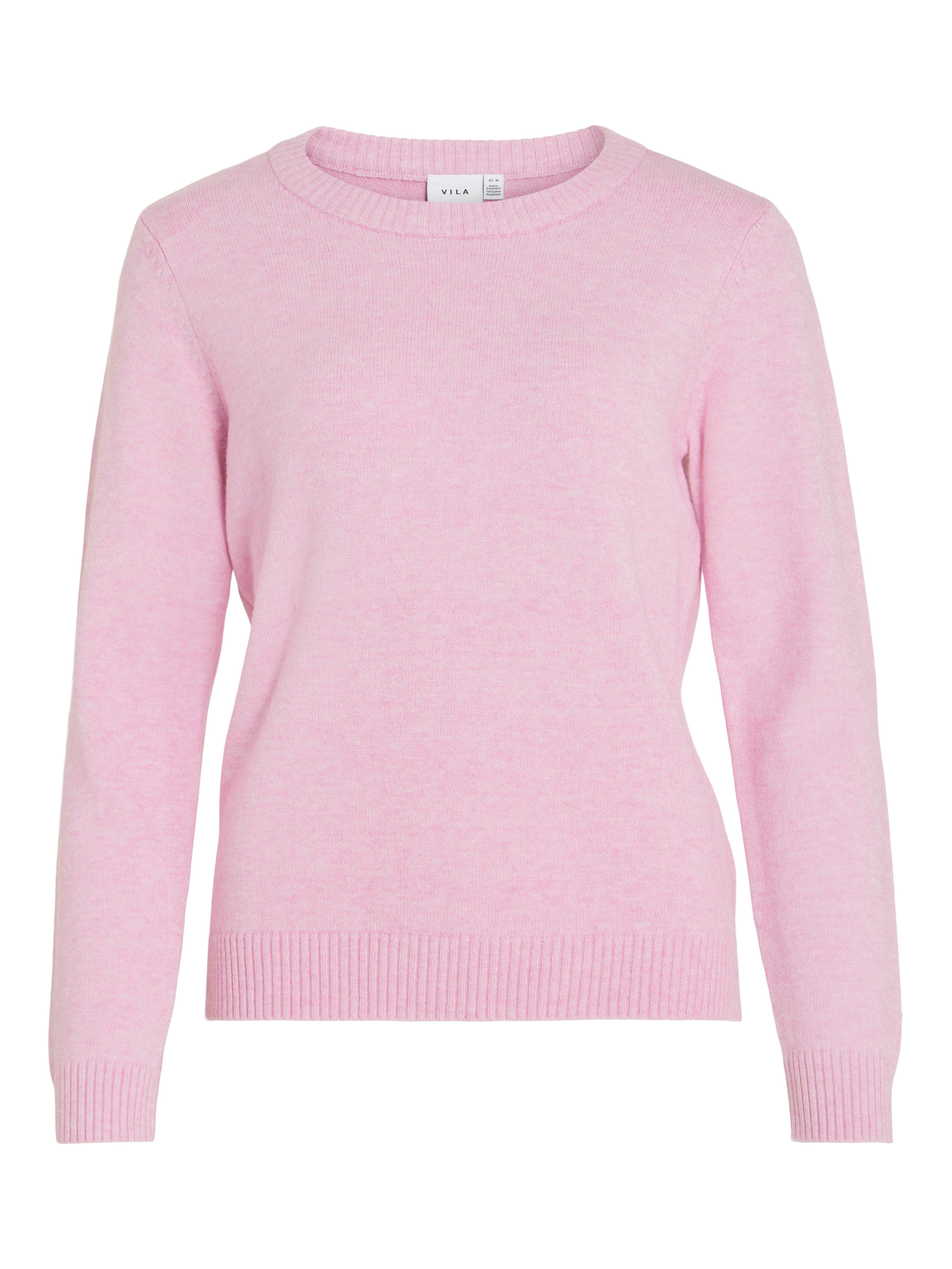 Vila  Viril O-Neck L/S striktrøje - Bonbon