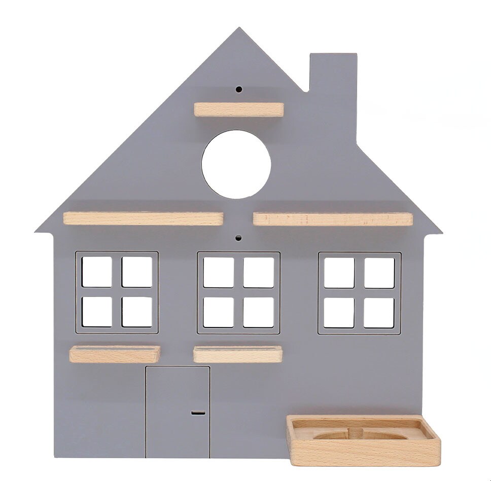BOARTI Holz Haus Kinder Regal Toniebox Figuren Wandregal Tonies Musikbox