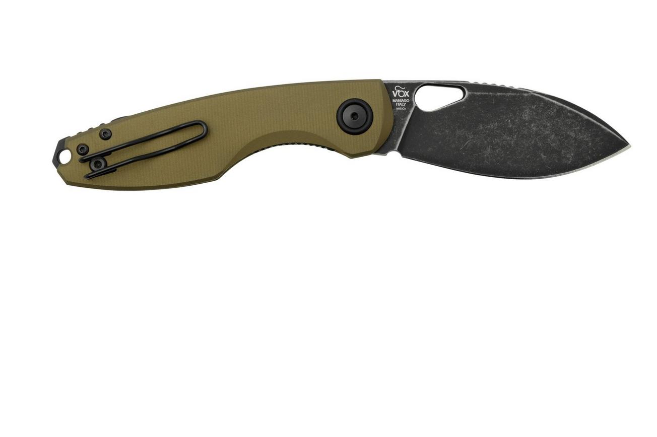 Fox Chilin FX-530-ALODPTFE Black Stonewashed N690, OD Green Aluminum zakmes, Jesper Voxnaes design