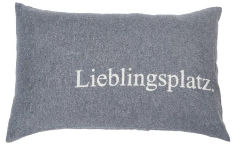 Kissenbezug Silveretta Lieblingsplatz 40 x 60 cm, GrauKissenhülle mit Hotelverschluss