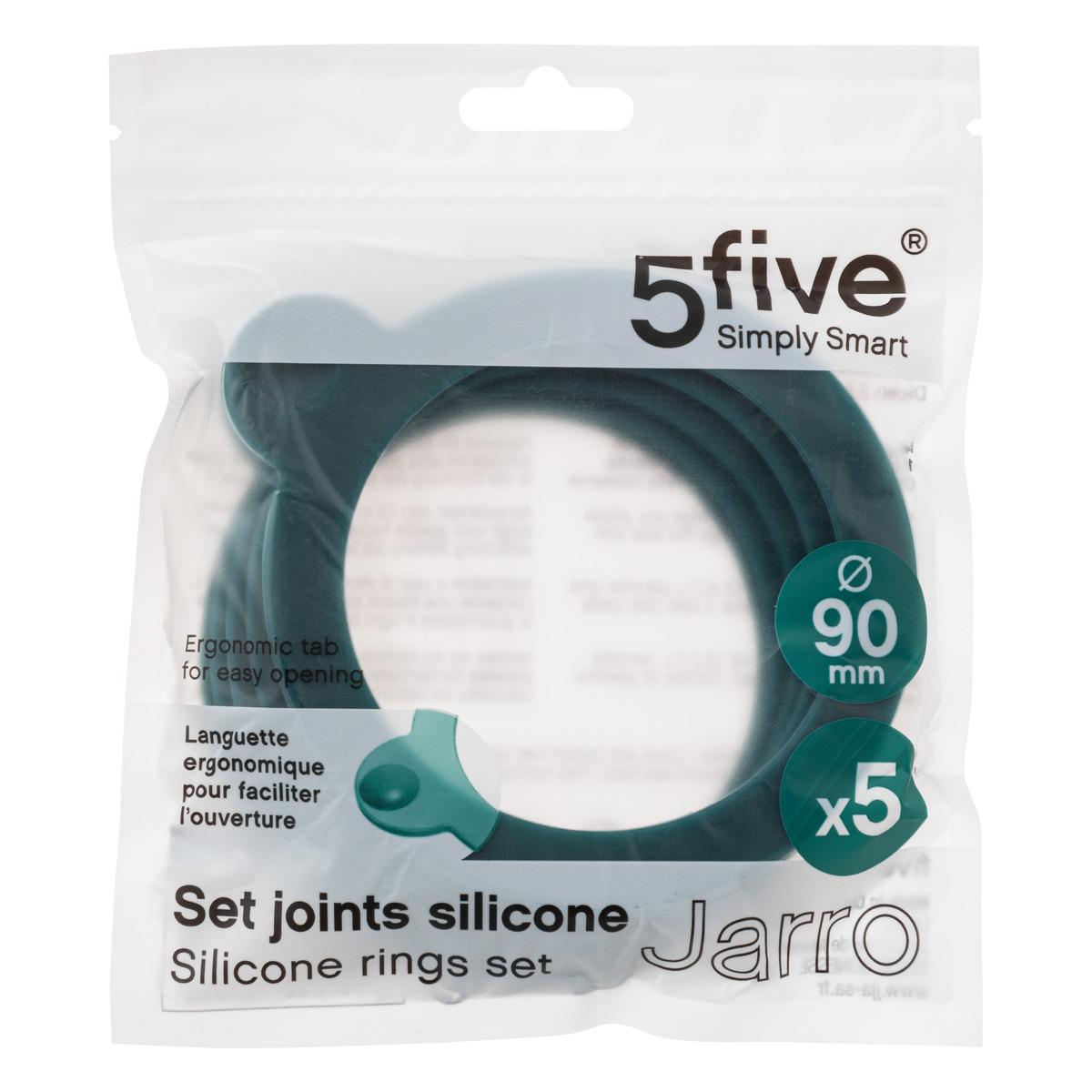 LOT 5 JOINTS JARRO SILICONE TAILLE L