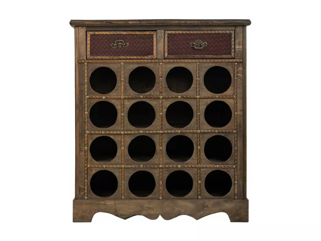 Meuble à bouteilles en bois marron 63x31x69,5h