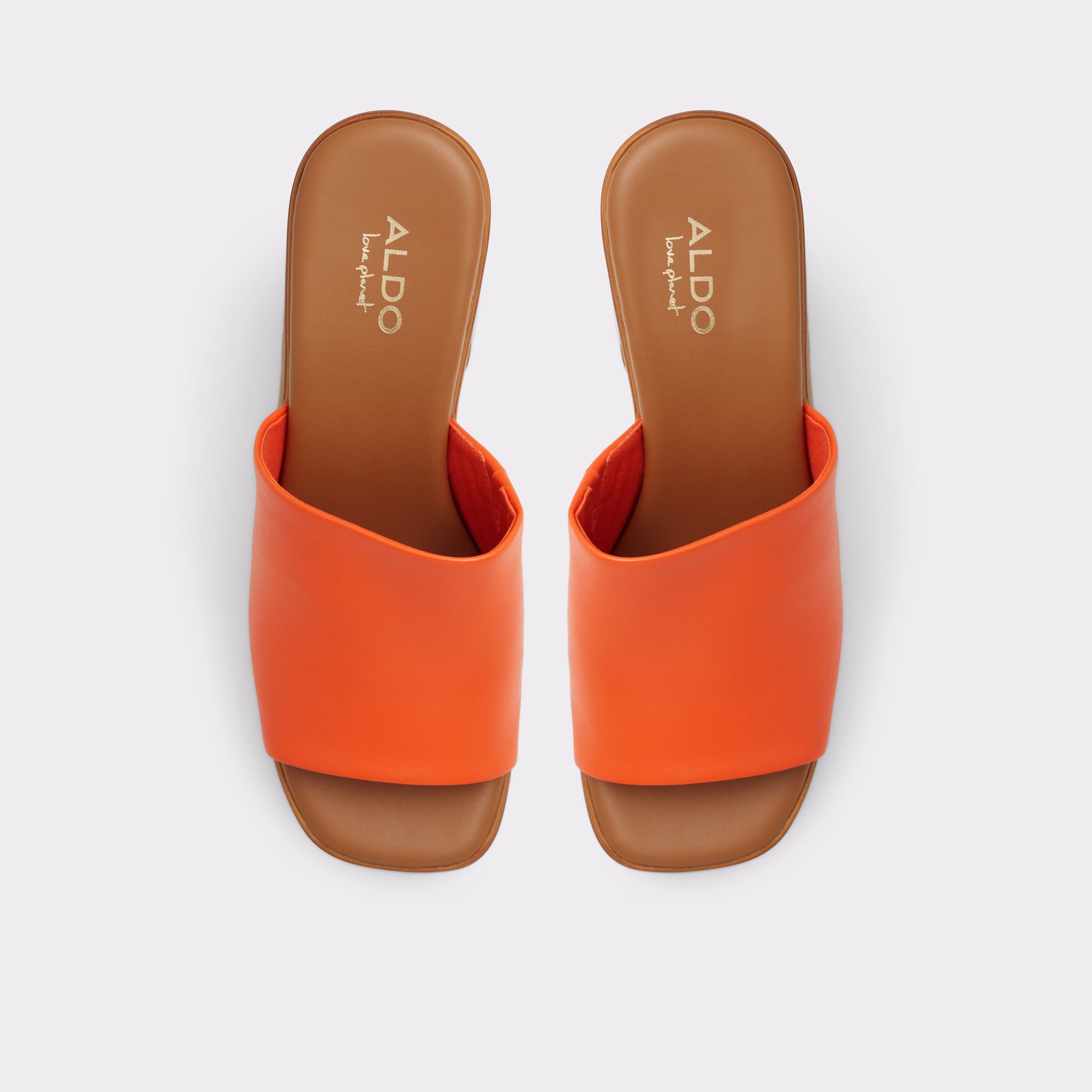 Maysee Bright Orange Women Mule Shoes