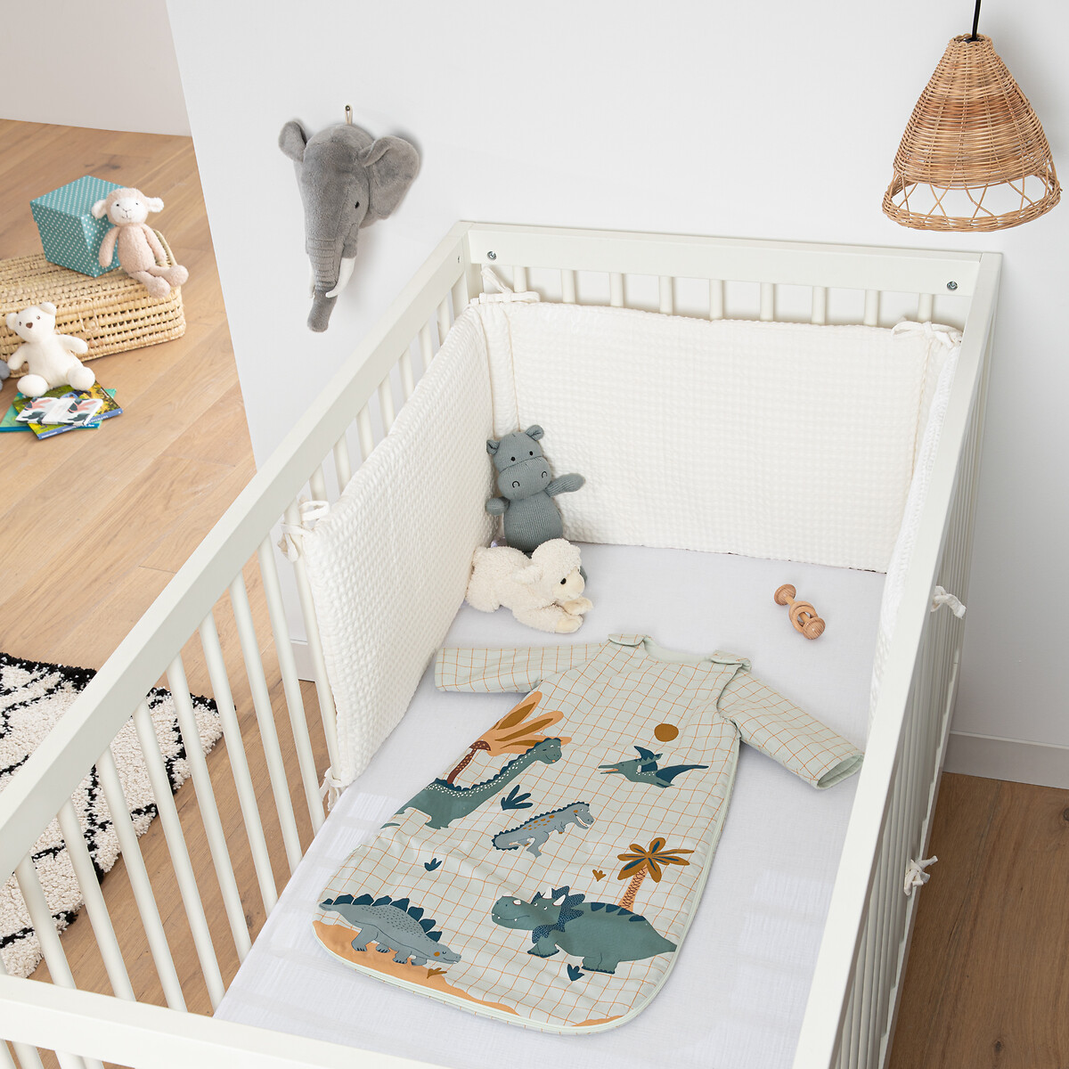 LA REDOUTE INTERIEURS<br>Saco de dormir de inverno feito de algodão parcal, Little Dino