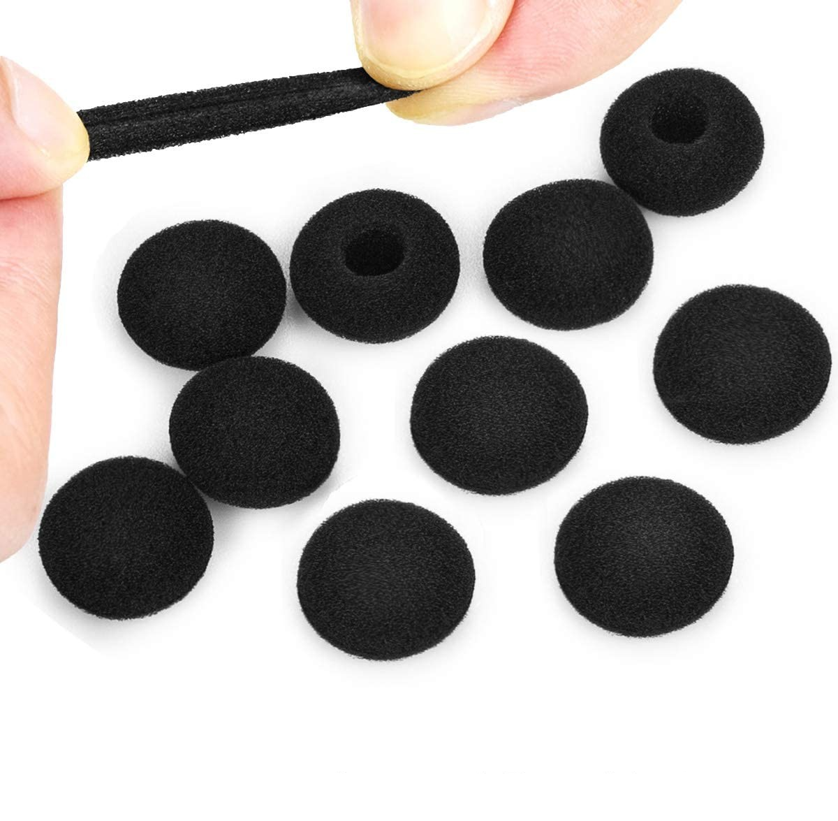 (10er Set) Universal Kopfhörer AirPods Schaumstoff Ersatz Ohr Polster Kissen - Schwarz