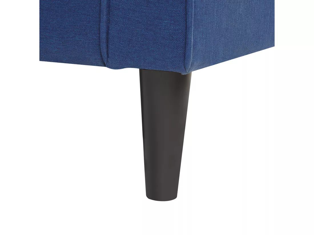 Canapé 3 places avec pouf en tissu bleu foncé AVESTA