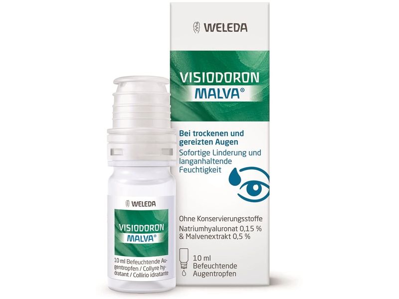 WELEDA Augentropfen Visiodoron Malva 10 ml Natürlich wirksame Augentropfen bei trockenen und gereizten Augen