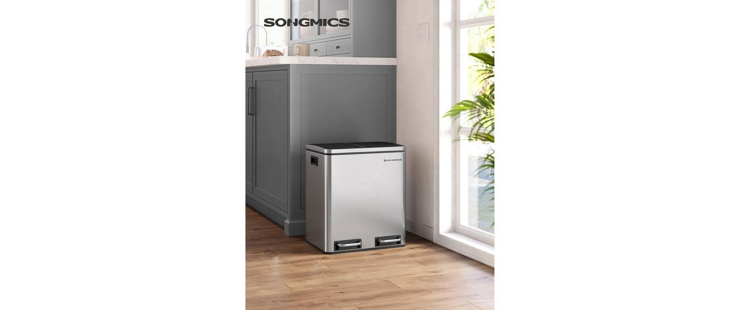 SONGMICS Mülleimer »30 l« 2 Behälter