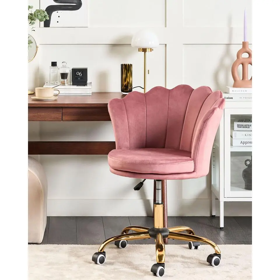 MONTICELLO - Bureaustoel - Roze - Fluweel