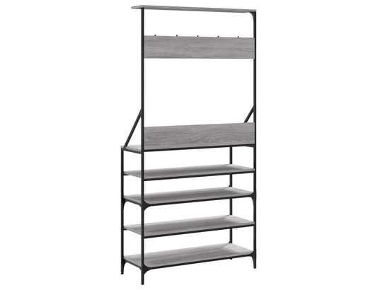 VIDAXL - Penderie Porte-vêtements et rangement des chaussures sonoma gris