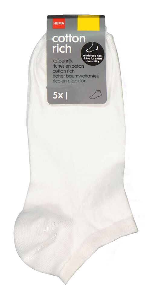 5 paires de socquettes femme avec coton blanc