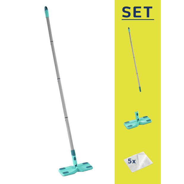 Leifheit Set Clean&Away vloerwisser + box met 5 stofdoekjes