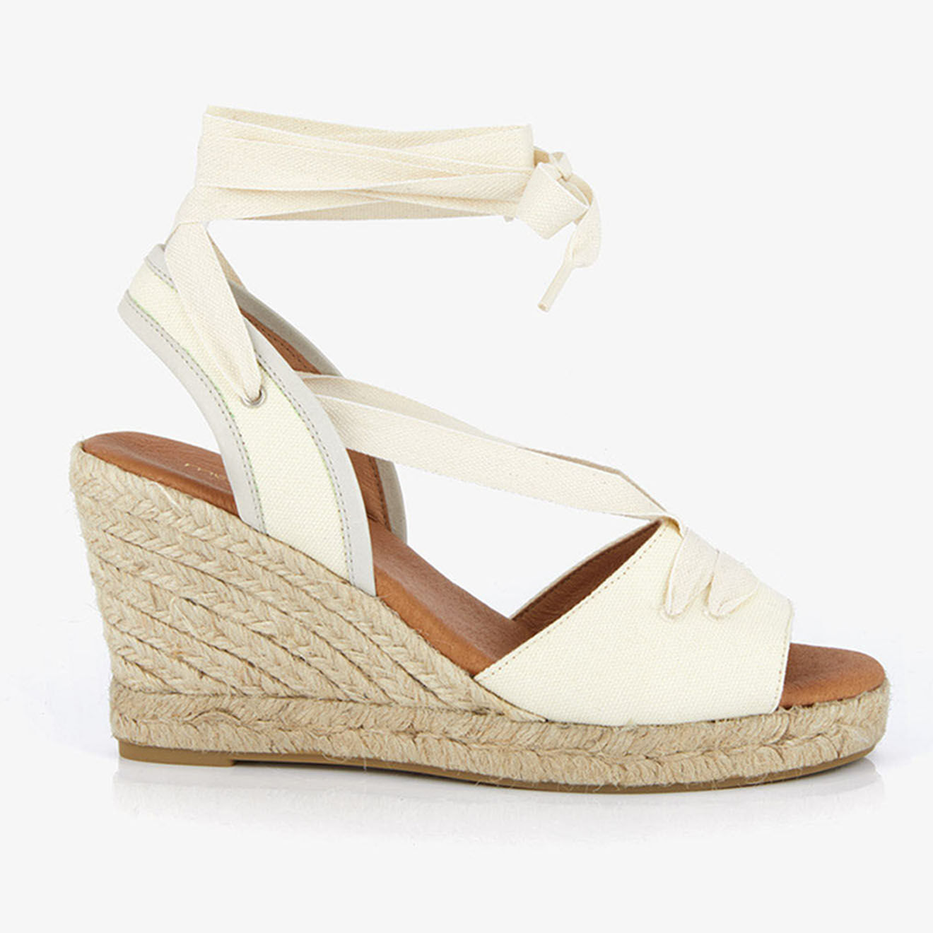 Mellow Yellow Espadrilles compensées Carla blanches - Talon 8 cm