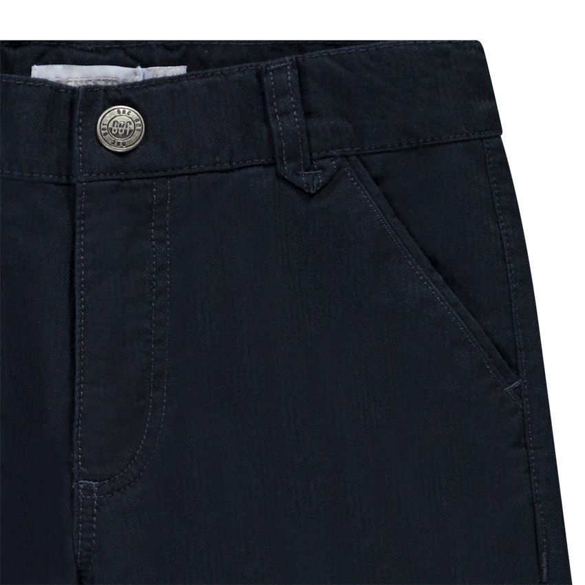Pantalon chino en coton armuré pour garçon - Bleu marine