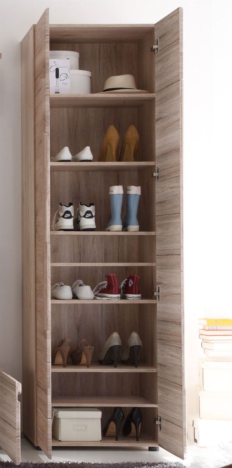 Garderobenschrank Malea San Remo Eiche hell Nachbildungca. 60 x 191 x 38 cm