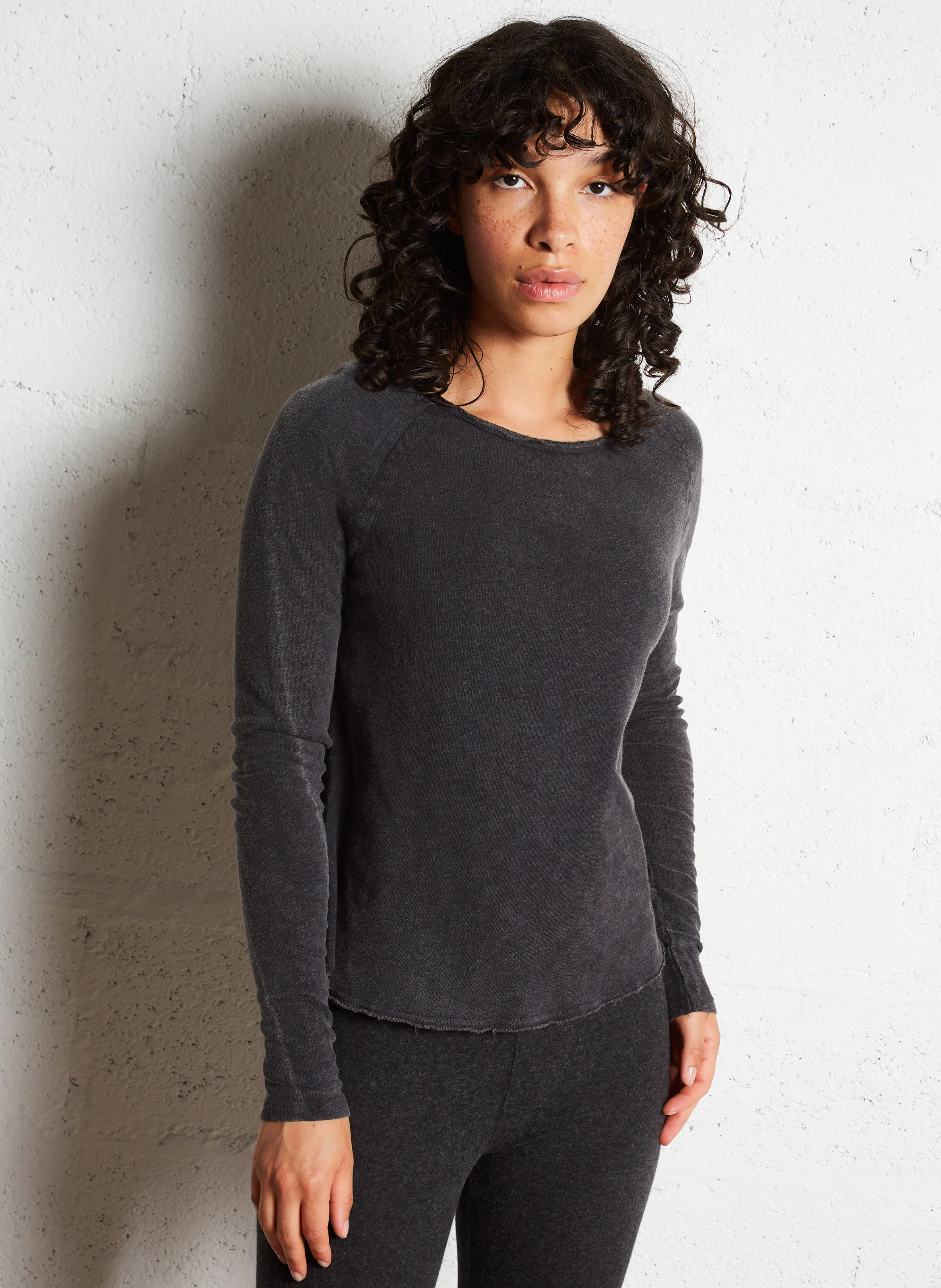SONOMA - Tee-shirt col rond en coton | Noir