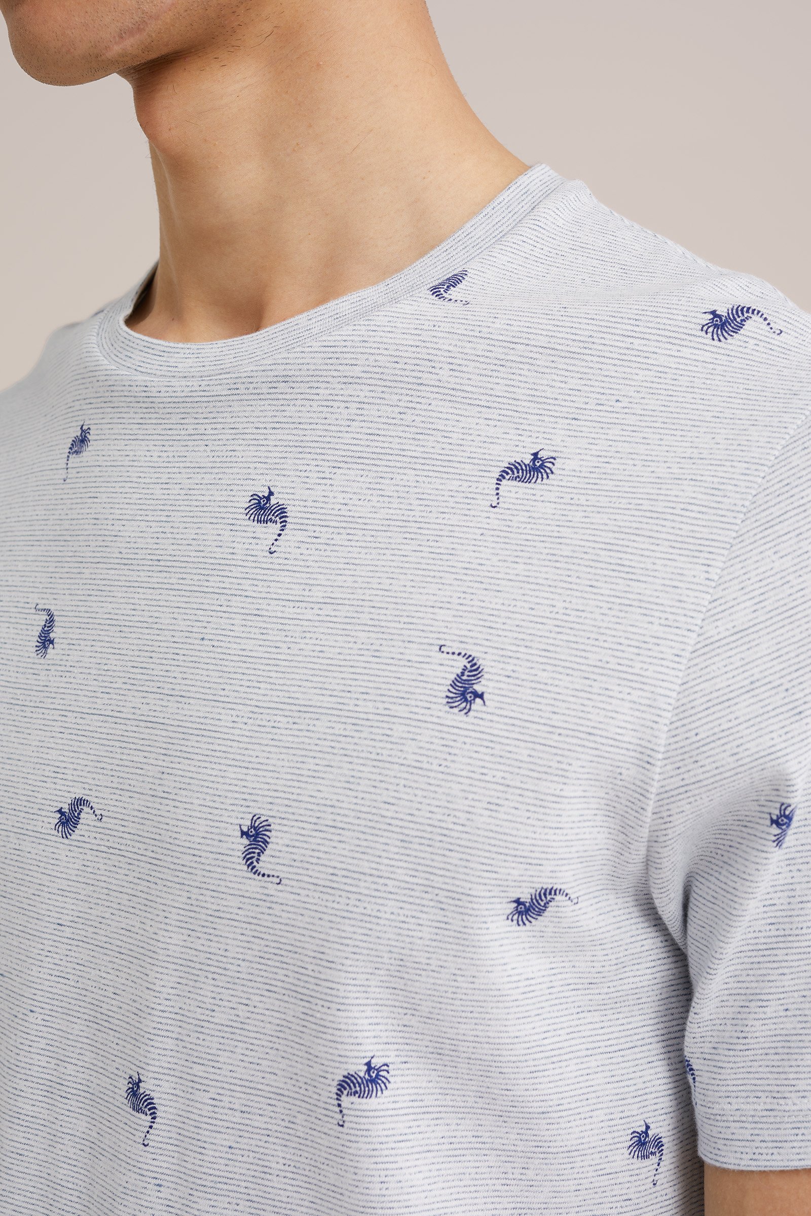 T-shirt met dessin WE Fashion Lichtblauw