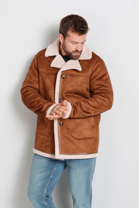Boston Park Jacke, Lederoptik, Teddyfutter, bis 74