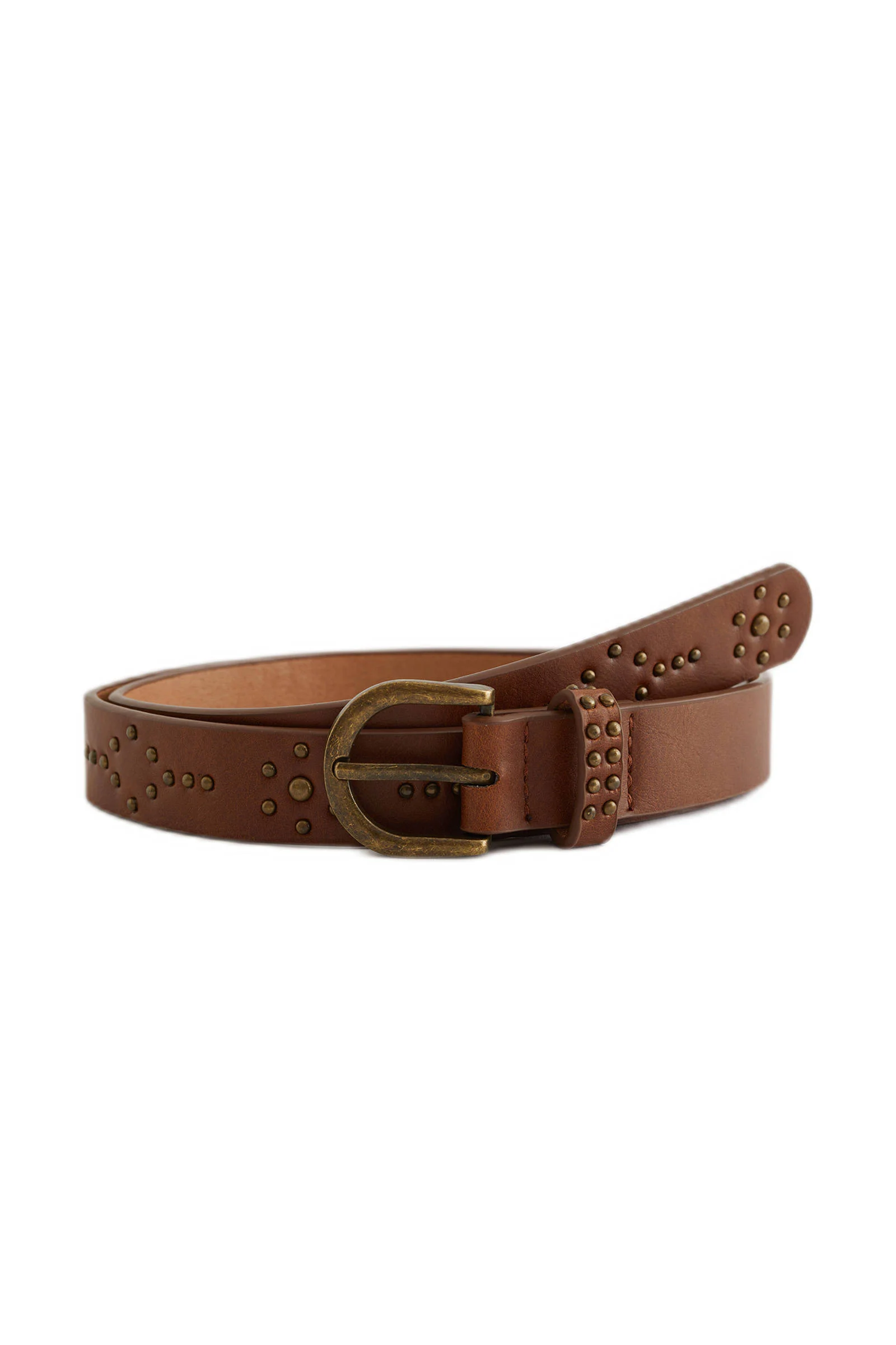 WE Fashion riem met studs bruin