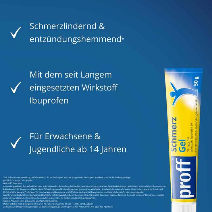 Proff Schmerzgel 50 mg/g, 50 g