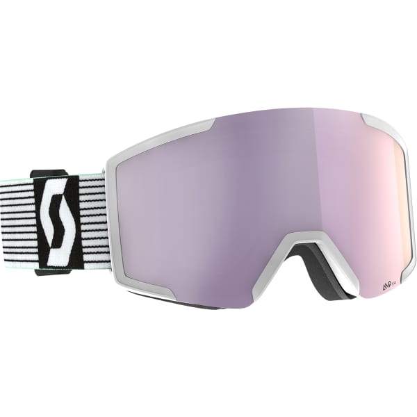 Masque de ski SCOTT SHIELD AMP PRO WHITE/MINT GREEN AMP PRO LAVENDER CHROME