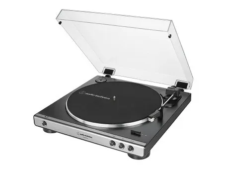 Audio-Technica AT-LP60XUSB, Bæltedrevet pladespiller, Fuld automatisk, Grå, Metallic, Aluminium, 33 1/3,45 rpm, DC servomotor