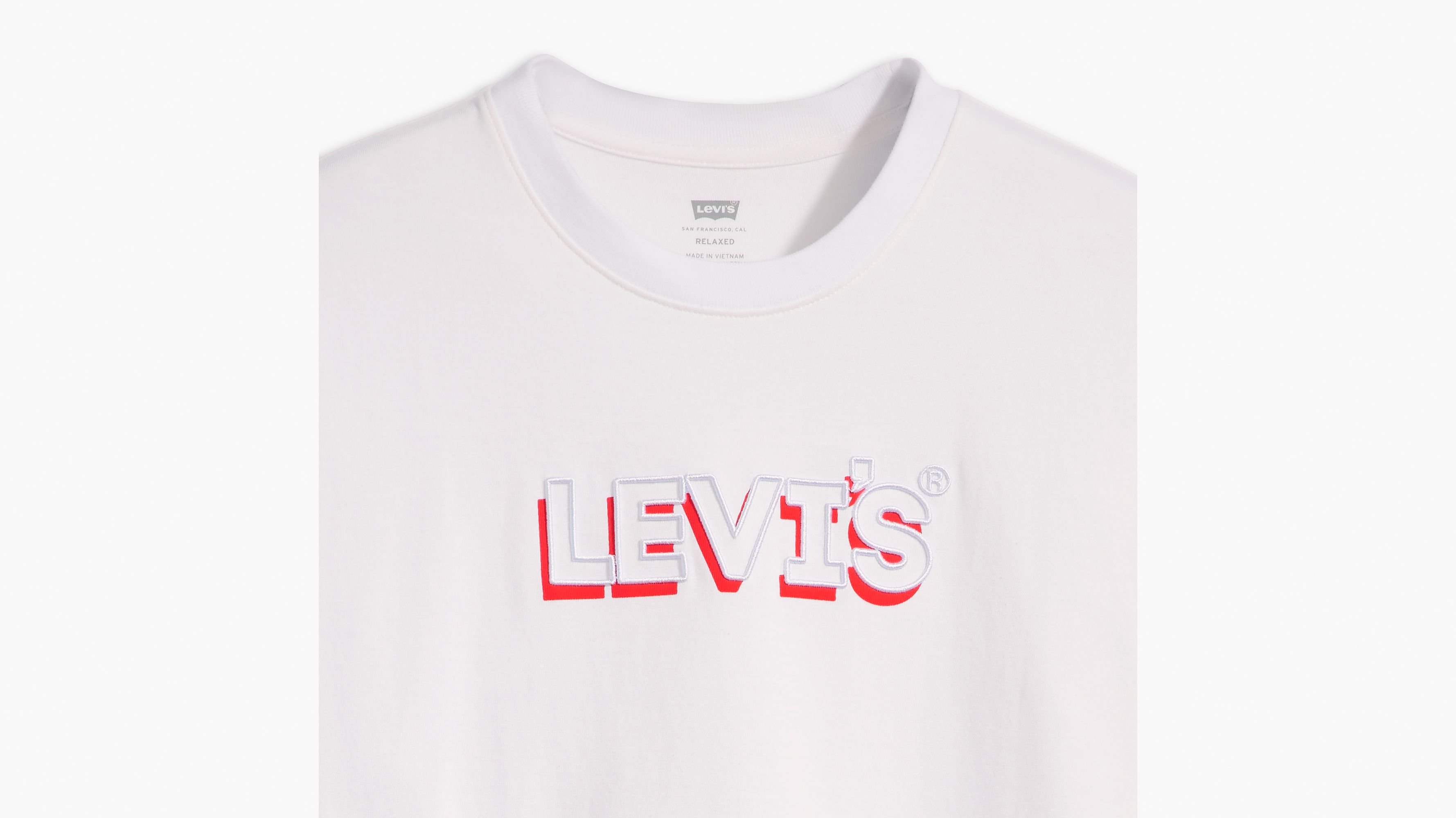 T-shirt graphique Relaxed - Headline Drop Shadow White+ - Blanc