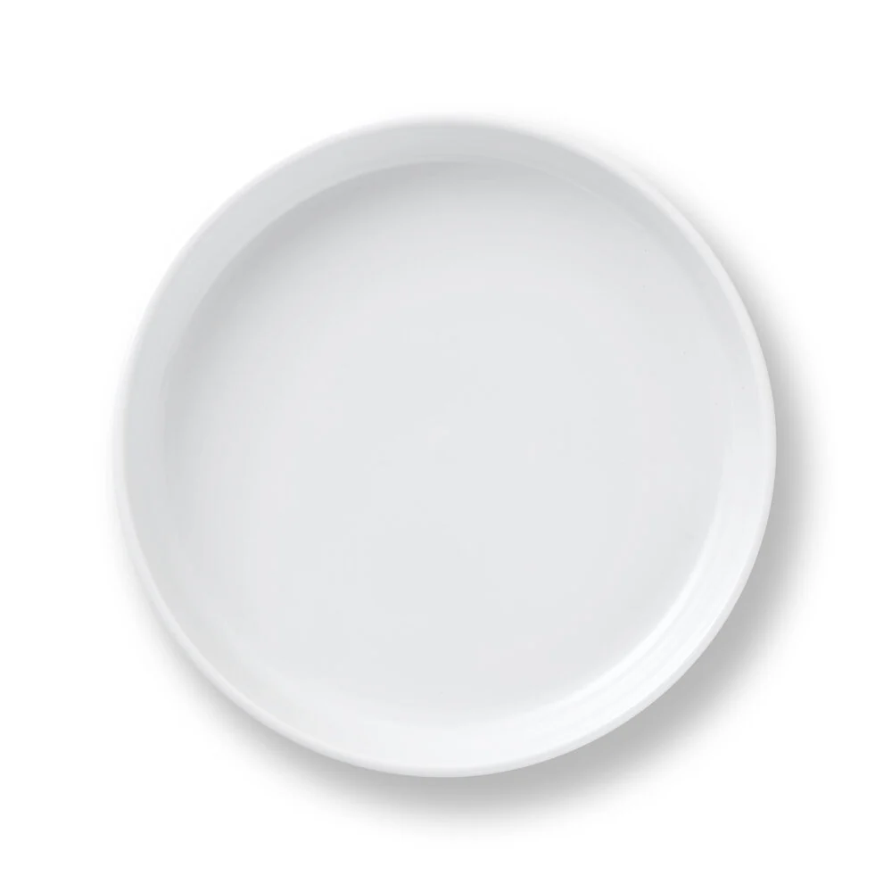 Royal Copenhagen  Hvid Riflet rundt ovnfastfad - Ø27 cm.