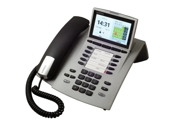 AGFEO ST 45, Analog telefon, 1000 entries, Nummervisning, Sølv