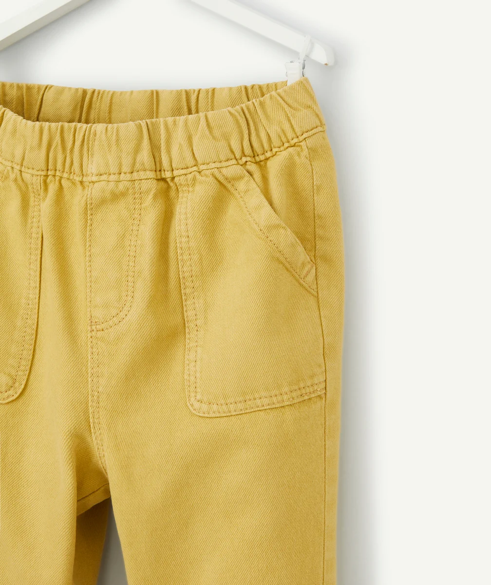 PANTALON DROIT BÉBÉ GARÇON EN DENIM JAUNE