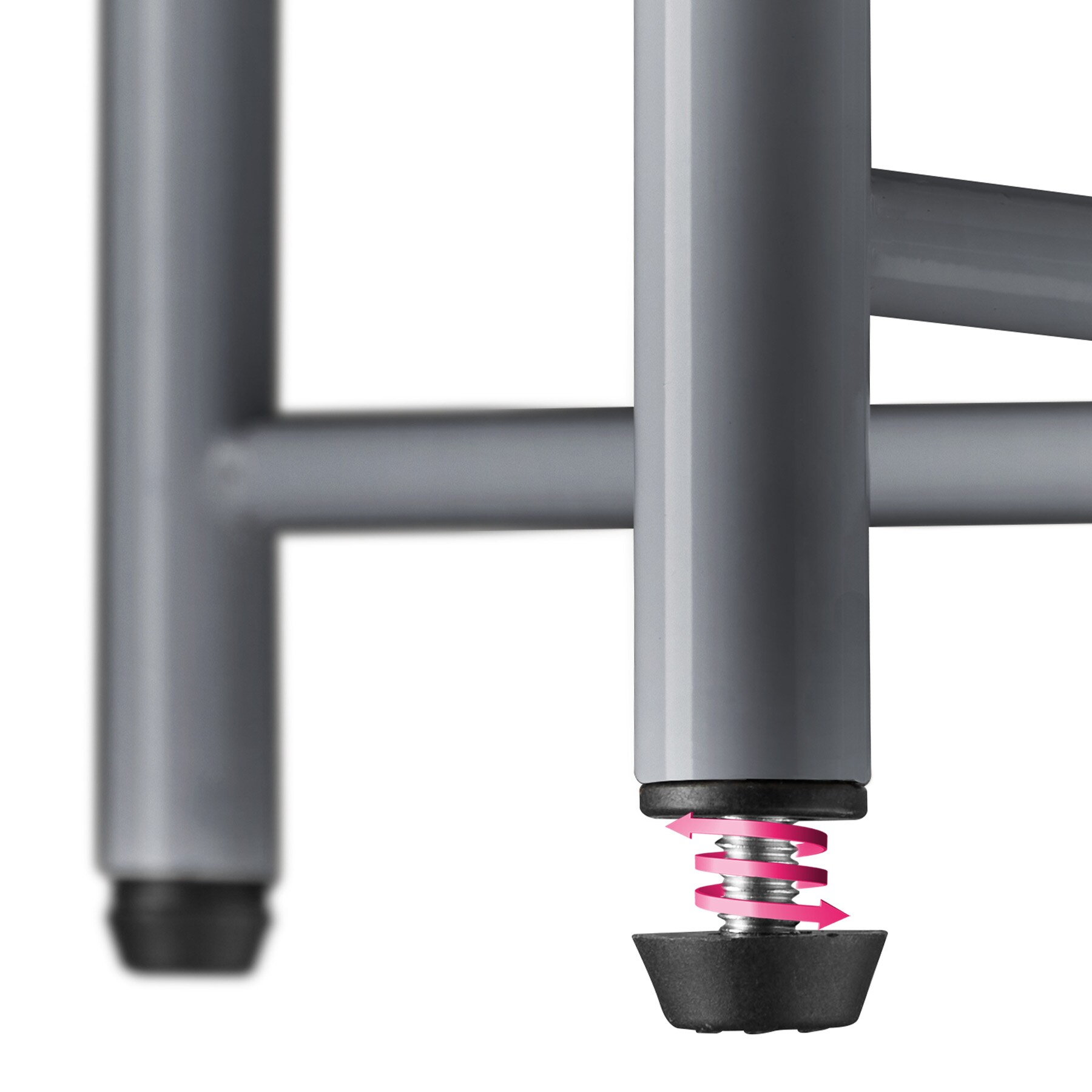 tectake® Beistelltisch, Stahl, filigranes Gestell, 45,5 x 45,5 x 53 cm