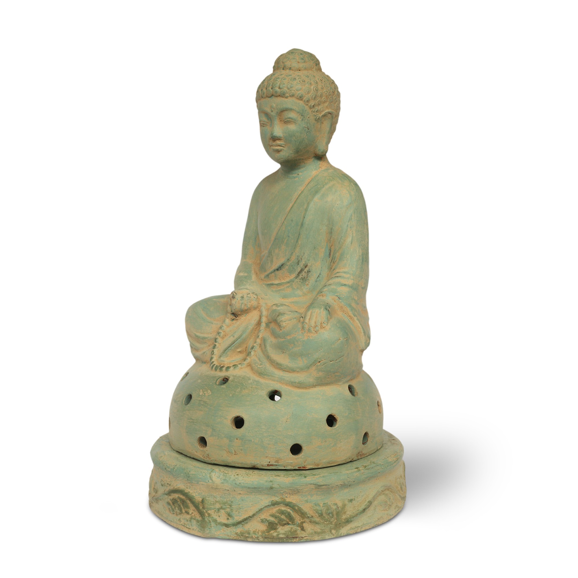 Laterne 'Buddha sitzend', H 58 cm, T 35 cm, B 35 cm von fischer's lagerhaus