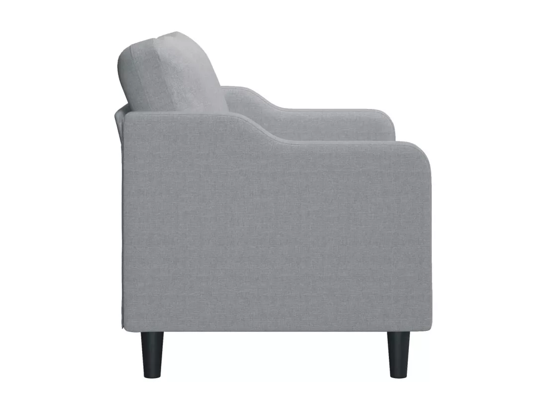Canapé à 2 places Gris clair 140 cm Tissu