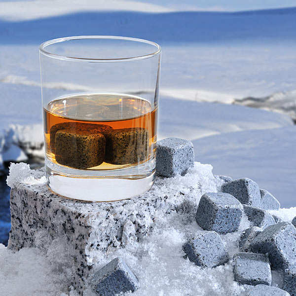 Pierre à whisky en granit bleu de Bretagne