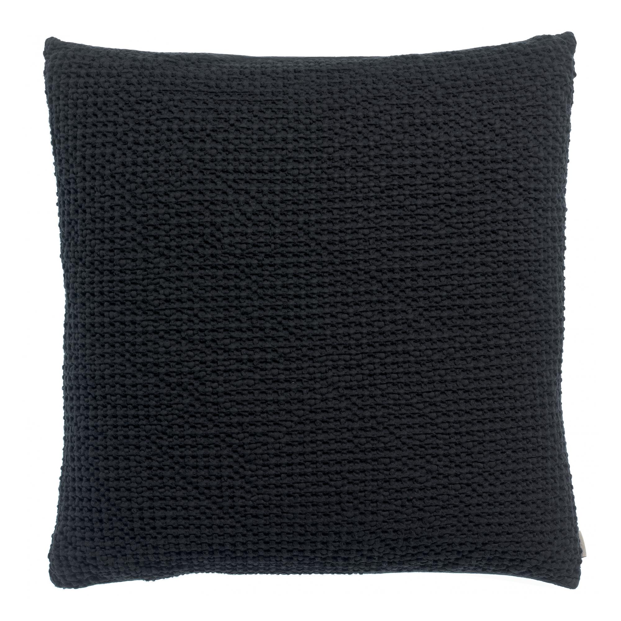 Coussin stonewashed maia caviar 45 x 45 cm