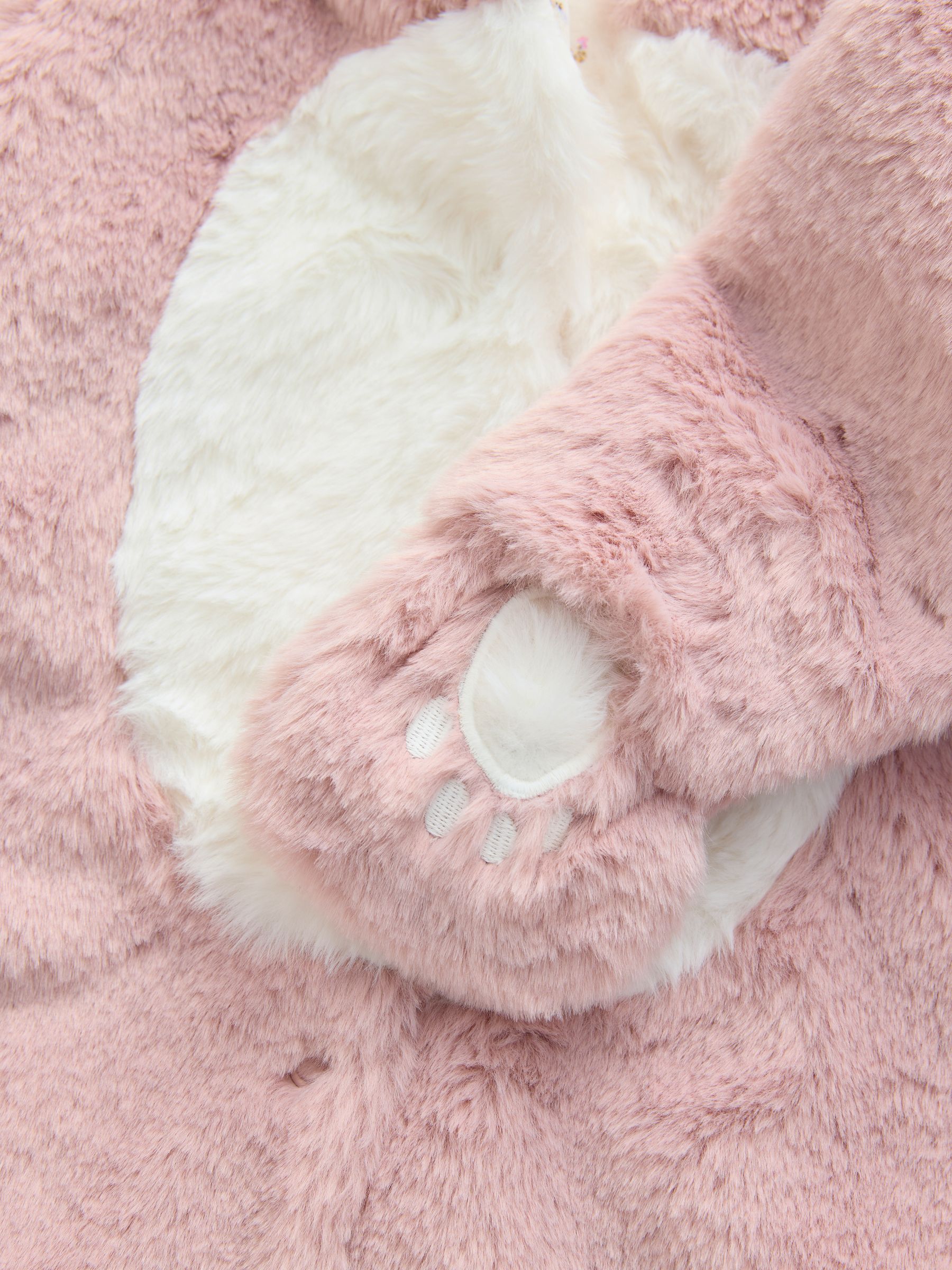 Roze - Baby pakje met konijntjes van imitatiebont (0mnd -2jr)