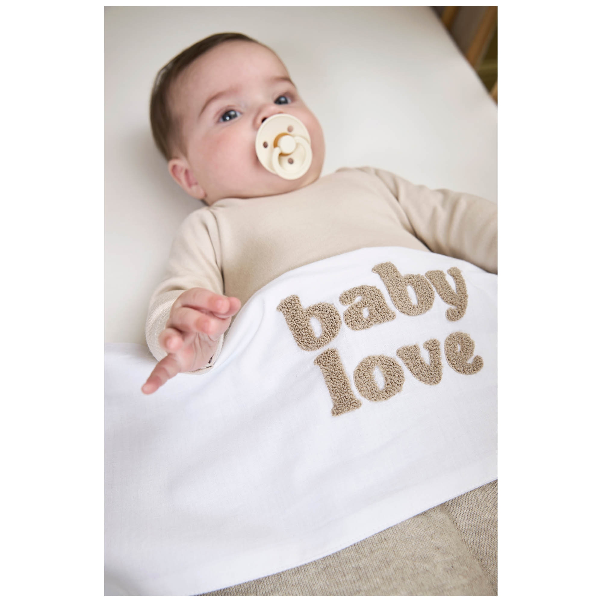 Meyco ledikant laken baby love wit