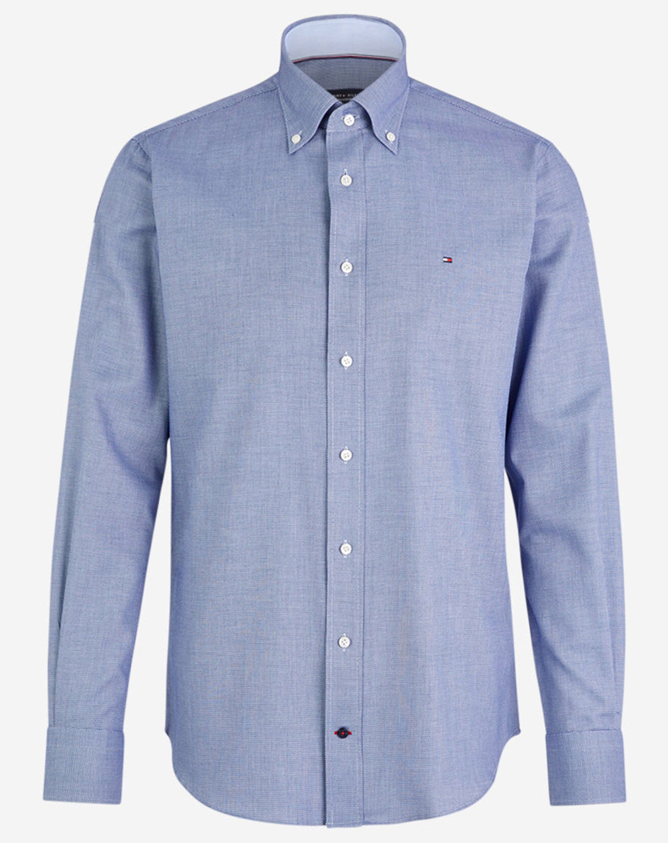 Tommy Hilfiger Chemise regular fit Dobby bleue